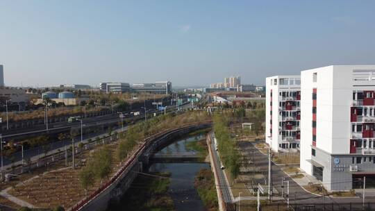 航拍湖北宜昌西陵区乡村建设