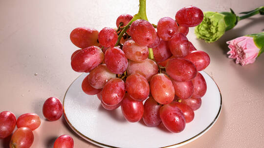 新鲜红提多镜头特写慢镜头创意合集高清在线视频素材下载