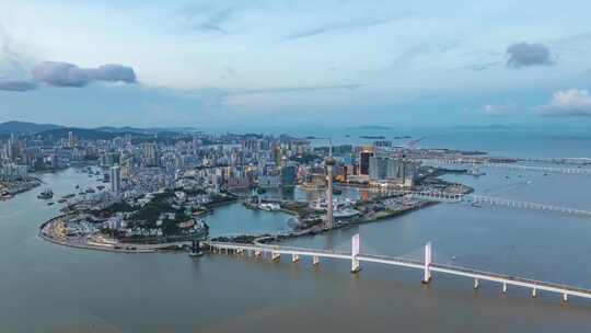 澳门夜景航拍延时