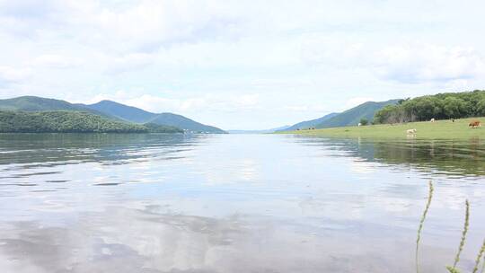 实拍1080P120风光山水草原湖泊河流视频素材