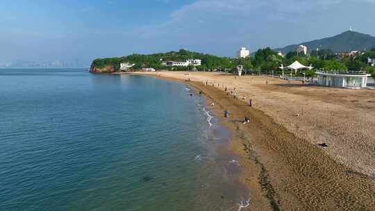 大连沿海沙滩海浪海鸥游船海岛合集