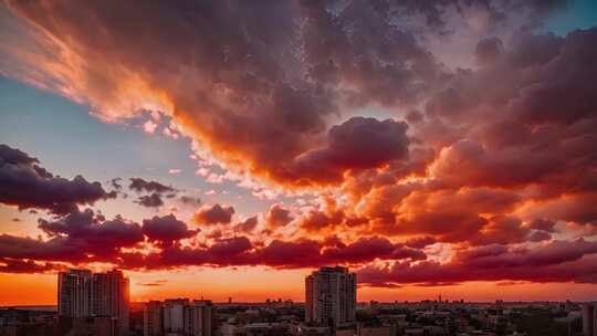 城市剪影   城市日出