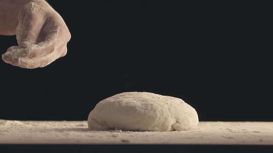 面团 面粉 烘焙 面包师视频素材模板下载