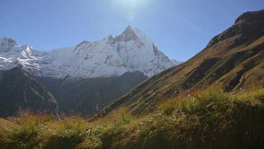 喜马拉雅山，尼泊尔，安纳普尔纳峰地区，山