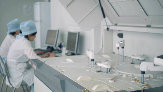临床化学分析仪正在医学实验室工作视频素材模板下载
