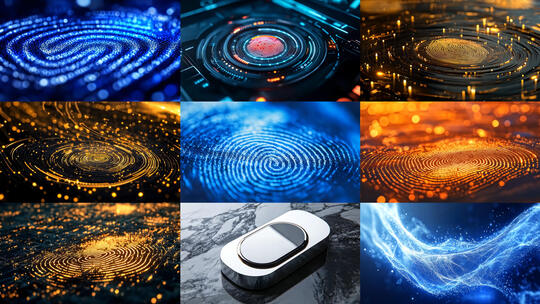 指纹识别智能设备高科技信息技术3高清在线视频素材下载