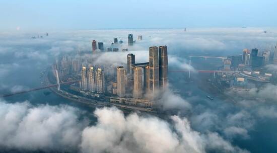 重庆城市地标航拍延时大全