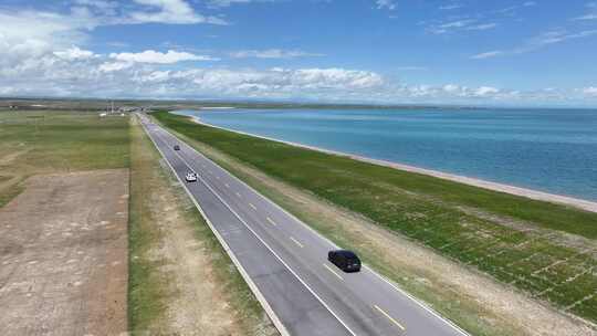 青海湖风景航拍