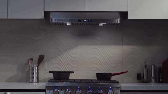 现代厨房灶台厨具场景