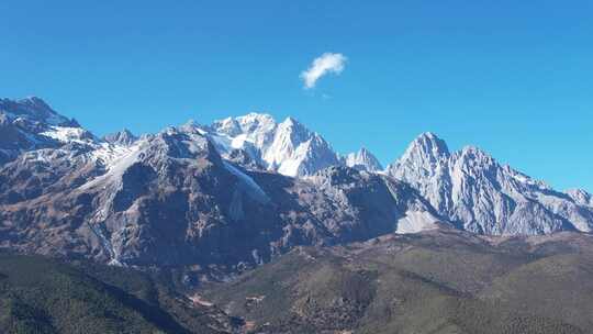 玉龙雪山 雪山 蓝天白云