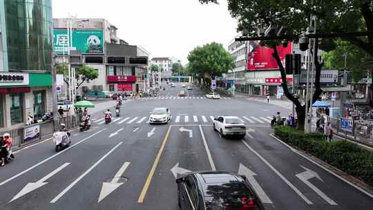 安徽宣城市街景航拍4k