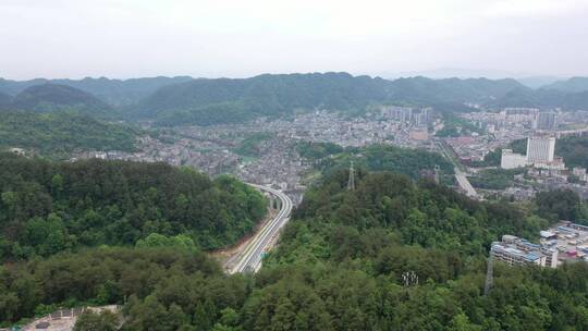 航拍湘西凤凰古城夜景视频