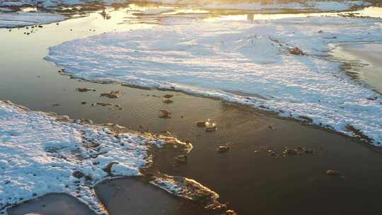 航拍雪景 唯美冬日空镜 立冬 冬至节气