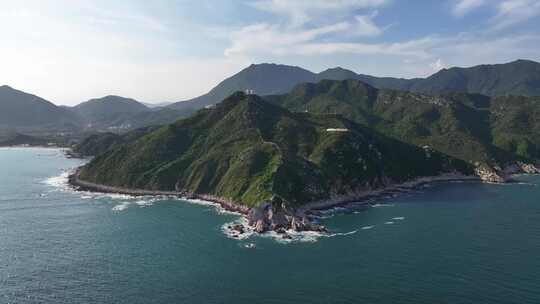 深圳南澳西涌海岸线、深圳天文台航拍