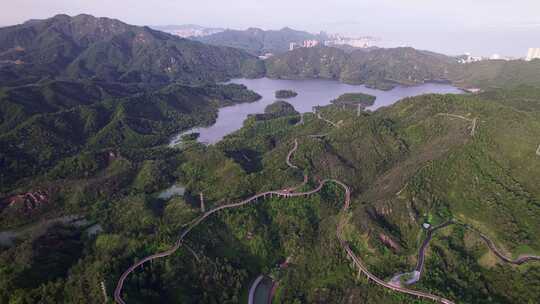 珠海香山湖公园航拍4K