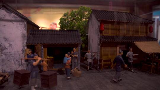 杭州吴山城隍阁景区展示厅4K视频合集视频素材模板下载