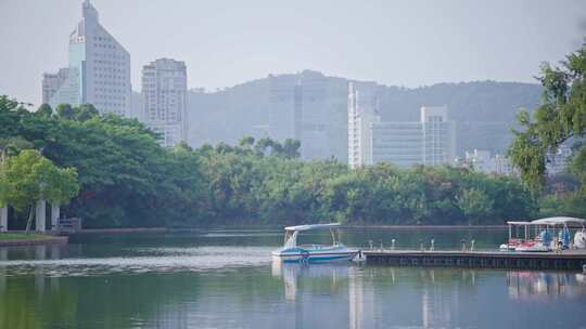 厦门 南湖公园 中山公园游湖 坐船 年代