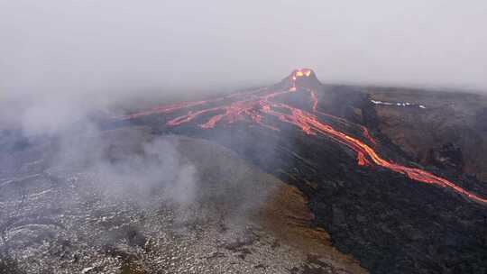 火山，熔岩，喷发，火山口