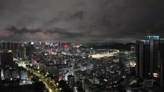 合集广东深圳城市大景夜景灯光航拍