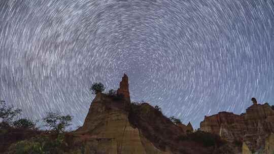 2023双子座流星雨元谋浪巴铺土林星轨延时