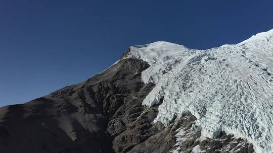 西藏日喀则卡若拉冰川无人机航拍视频视频素材模板下载
