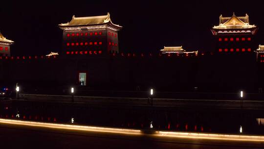 大同城市夜景4K航拍-新片场