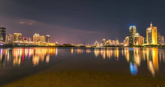 白鹭洲夜景延时