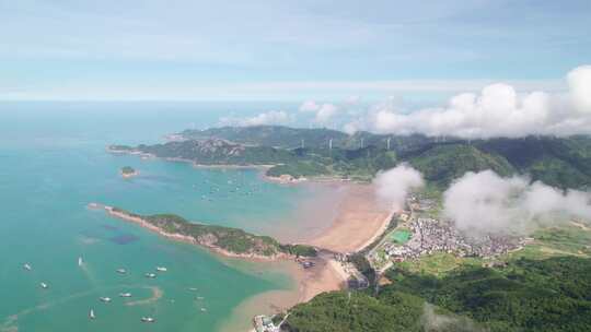 福建宁德霞浦大京沙滩风景航拍