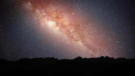 星空银河夜晚天文自然美景夜晚繁星