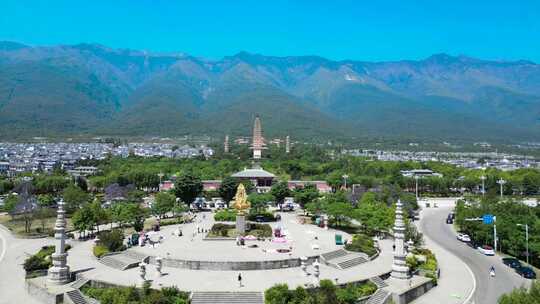 大理古城崇圣寺三塔文化旅游区航拍