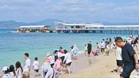 海南三亚西岛风景区游客旅游治愈唯美镜头