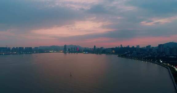 珠海湾海湾景点航拍