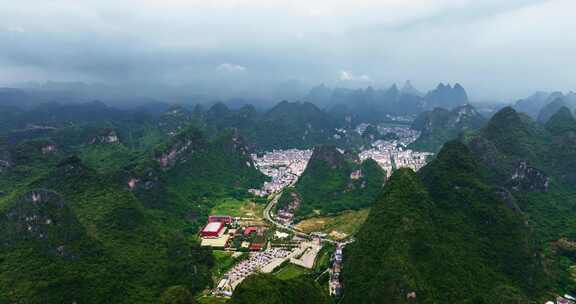 4k桂林阳朔山水航拍