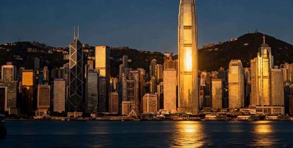 香港维多利亚港城市建筑景观