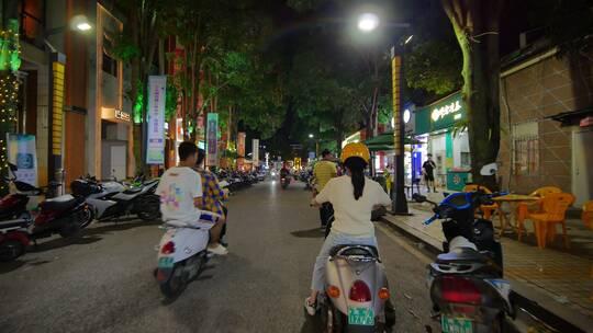 街头逛街路边摊市井集市街景夜市夜店