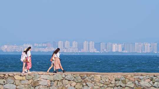 海南三亚西岛游客