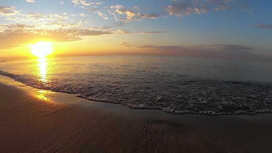 海洋 海滩 海岸 日落