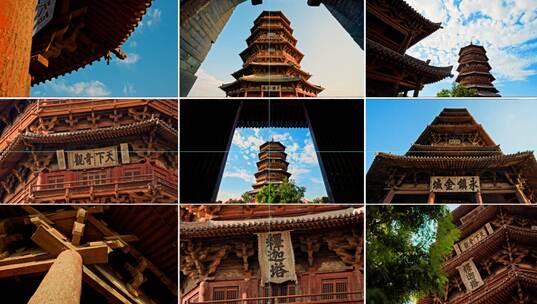 【合集】4K山西应县木塔古建筑实拍高清在线视频素材下载