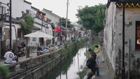 江南水乡 白色瓦房 宣传片空镜