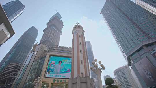 重庆解放碑商业街地标建筑