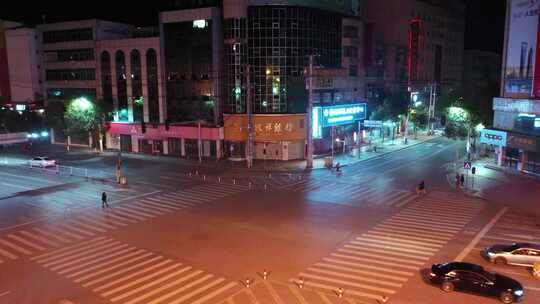 航拍江西永新县城夜景视频素材模板下载