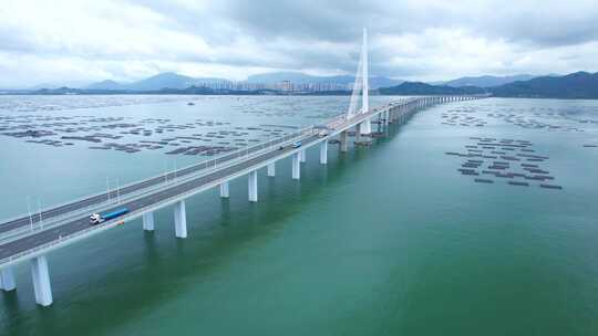 深圳湾公路大桥视频素材模板下载