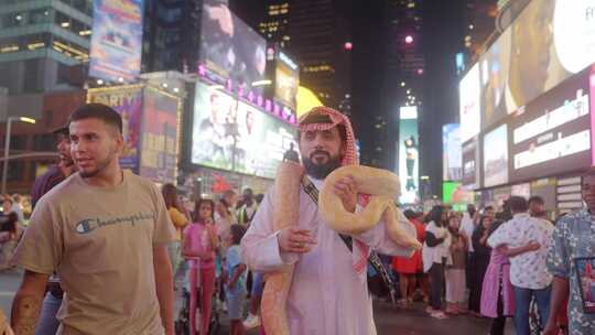 美国纽约 时代广场 街头艺人 街头表演