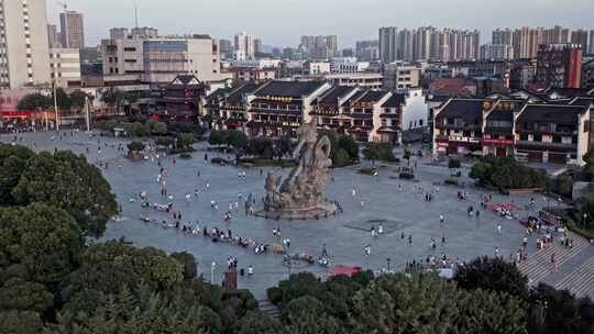 湖南岳阳洞庭湖风景区航拍视频