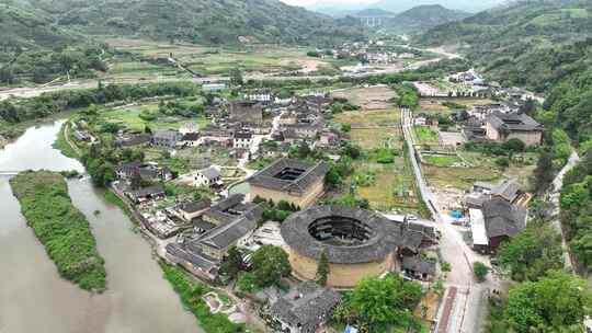 福建土楼(南靖)景区云水谣景区航拍