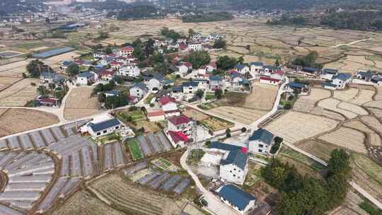 美丽乡村民居乡村田野农村振兴航拍