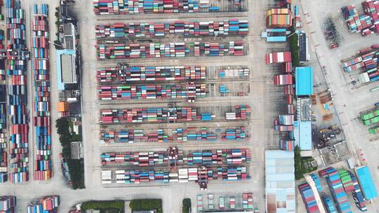 集装箱港口货运物流码头运输船运视频素材模板下载