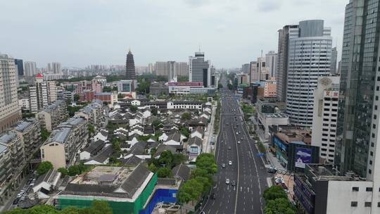 江苏常州城市风光航拍