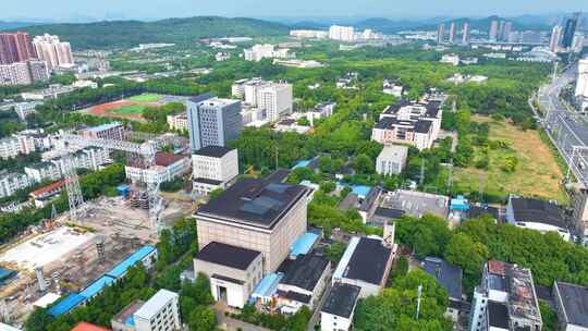 湖北武汉洪山区珞瑜路华中科技大学航拍校园