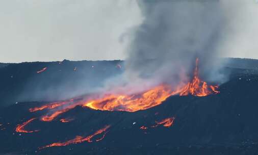 火山爆发-山火